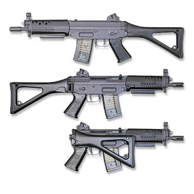 Стандартний автомат швейцарських гвардійців Sig 552 (для ситуацій, коли тільки мечів недостатньо). 