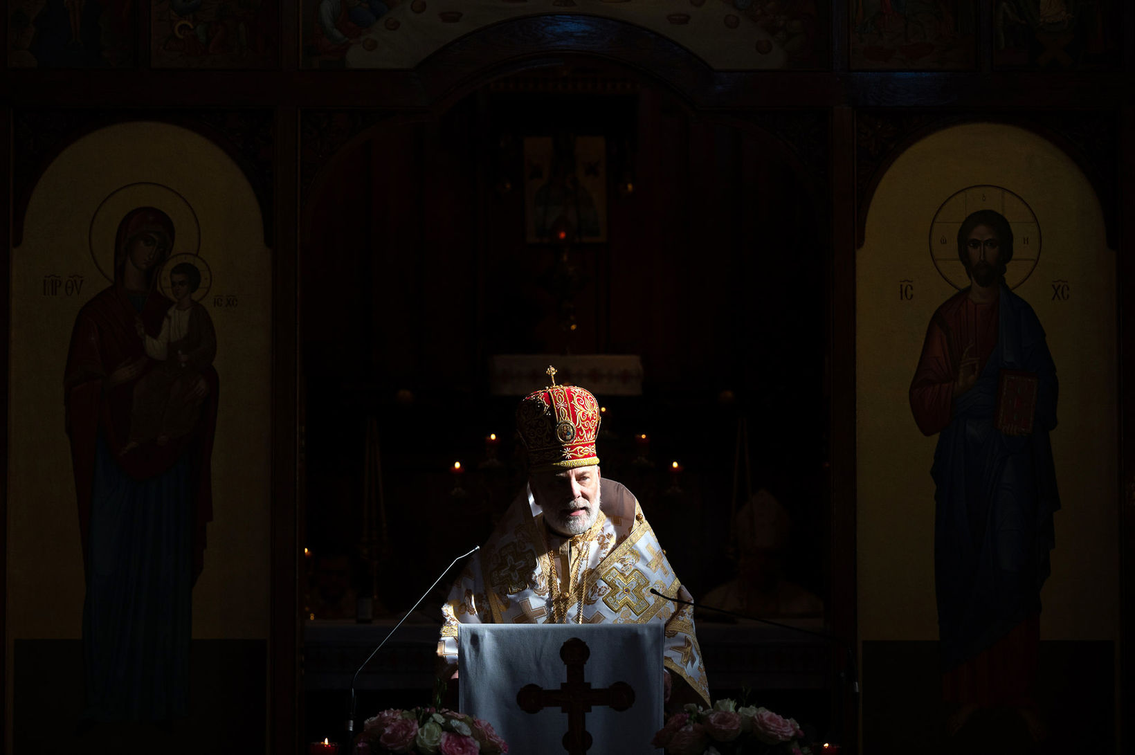 Владика Кеннет Новаківський під час Літургії&nbsp;в першу неділю після вторгнення росії в&nbsp;Україну, 27&nbsp;лютого 2022&nbsp;року, фото: Mazur / cbcew.org.uk